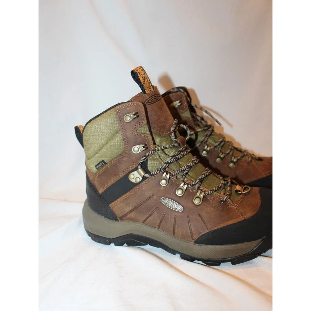 Keen Men's Revel IV High Polar Waterproof Boots Bison/Orange NEW SZ 8